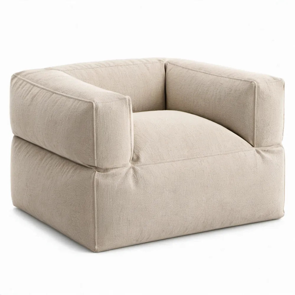Crèmewit, 90 x 85 x 70 cm, polyester